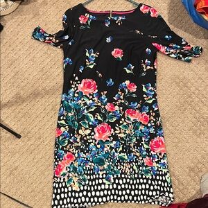 Eliza J 10 Floral Black Dress